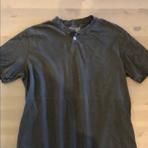 Converse Mens Gray Henley T-Shirt Size M